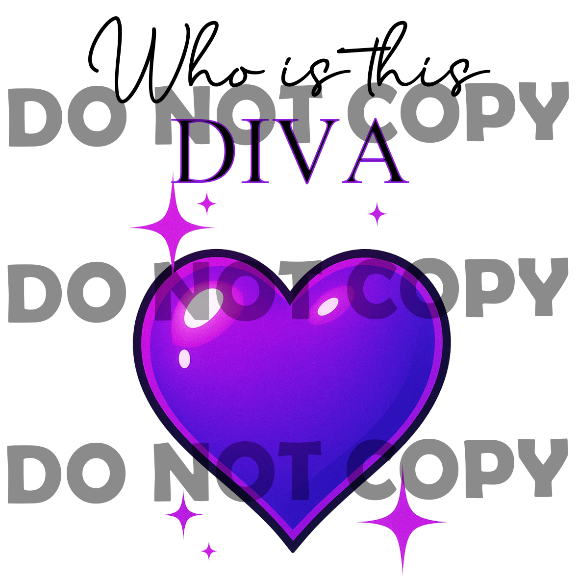 "Who is this DIVA" UV-DTF Sticker