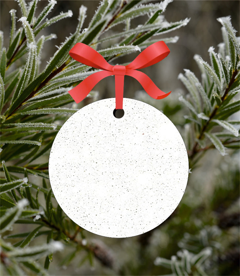 Double Sided Glittery Christmas Bauble -10.16cm