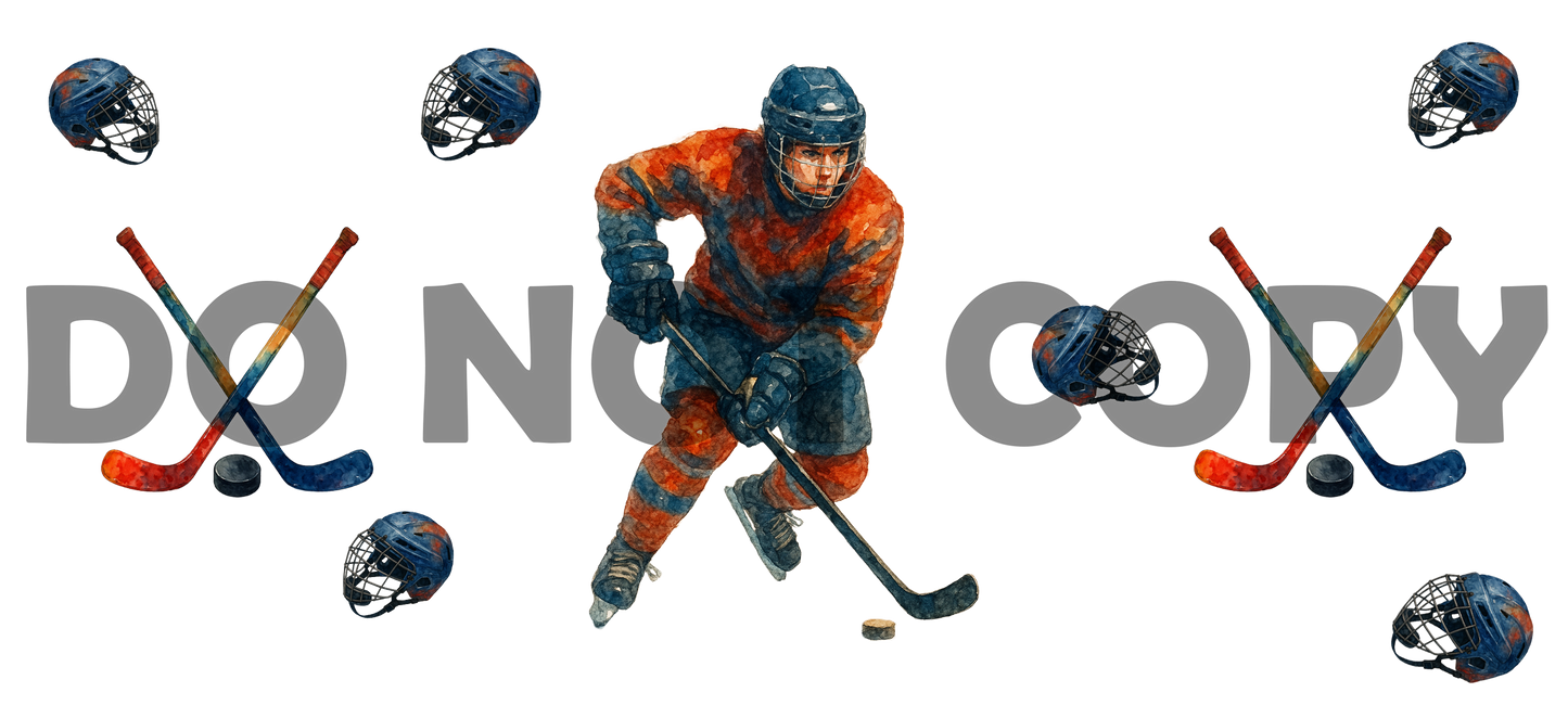 Hockey Player UV-DTF Sticker Wrap