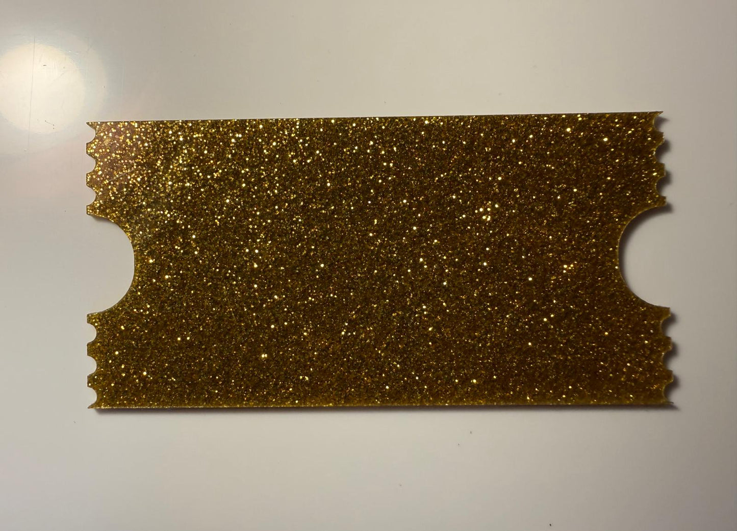 Acrylic Tickets Sublimation Blanks - 3 Sizes | White, Glitter, Mirror