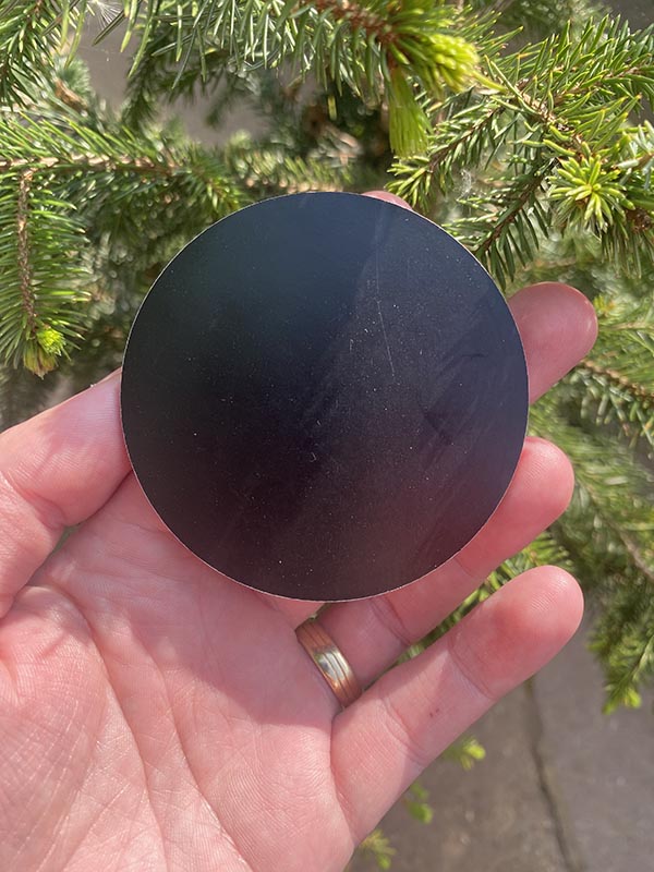 Round Single Sided Glittery Coaster