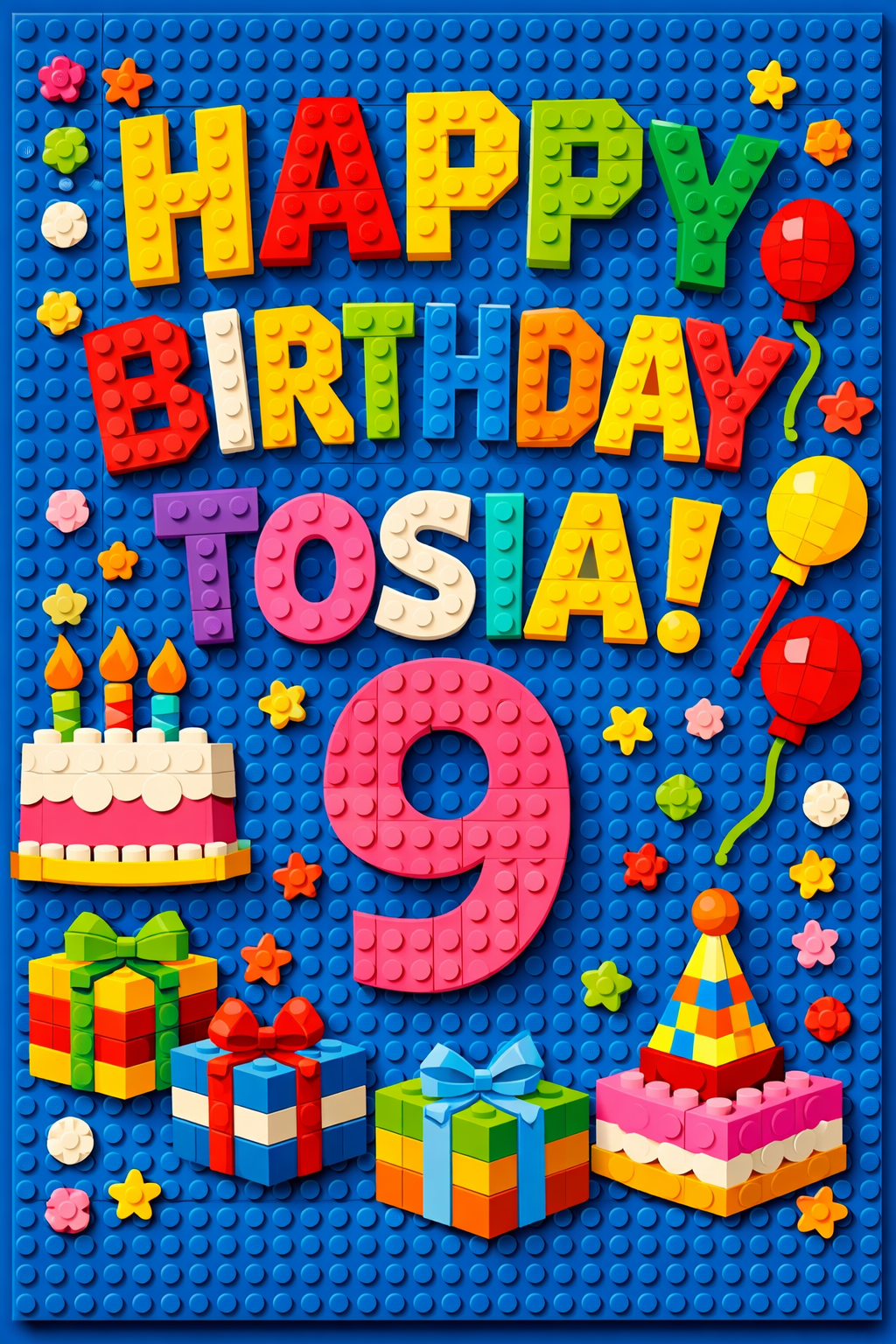 LEGO Style Alphabet & Numbers Birthday Clipart Set Digital Designs