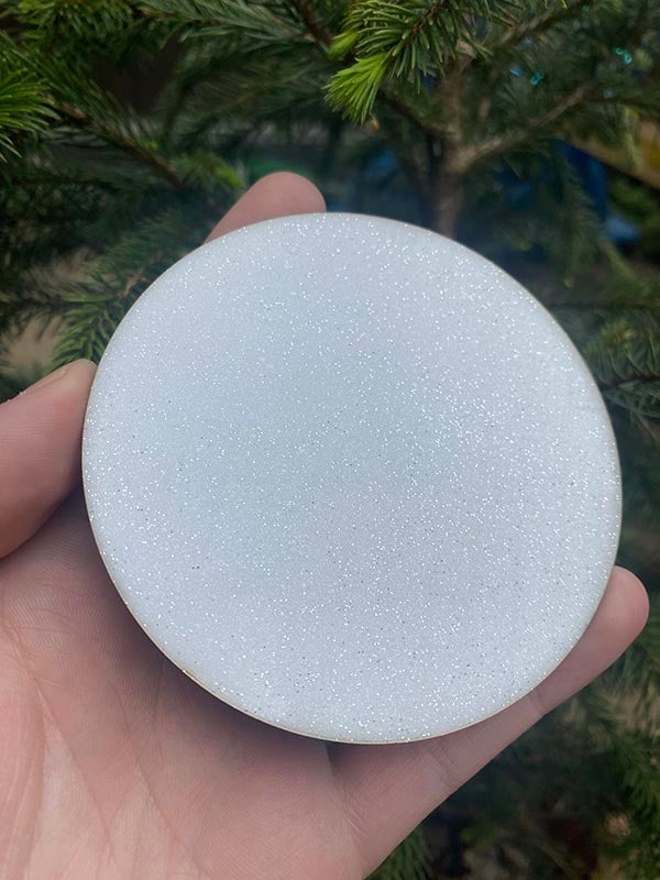Round Single Sided Glittery Coaster
