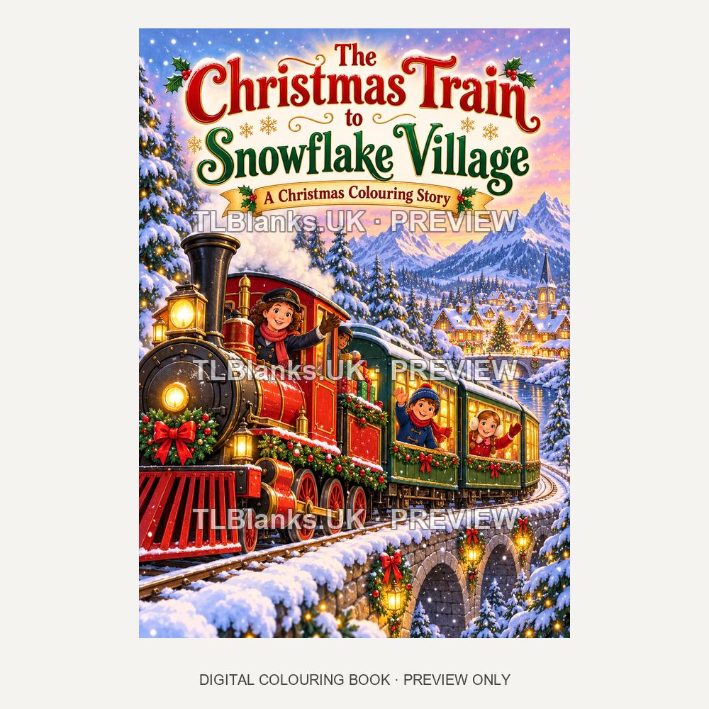 The Christmas Train to Snowflake Village - watermarked cover preview