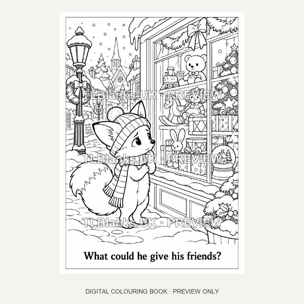 The Fox Who Had No Christmas Gift - watermarked sample page 1 preview
