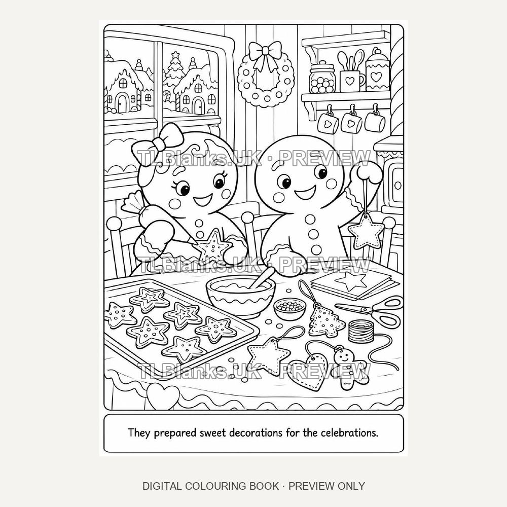 The Gingerbread Village - watermarked sample page 1 preview