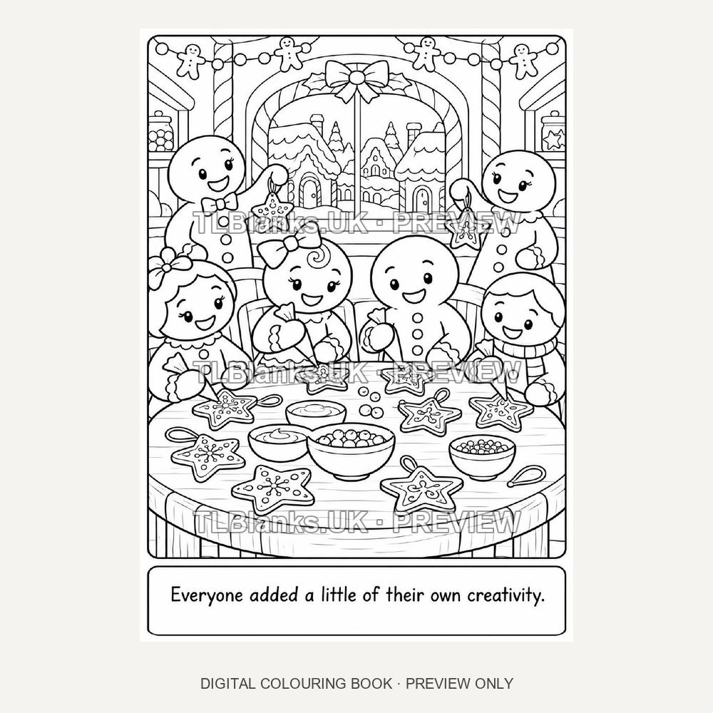 The Gingerbread Village - watermarked sample page 2 preview