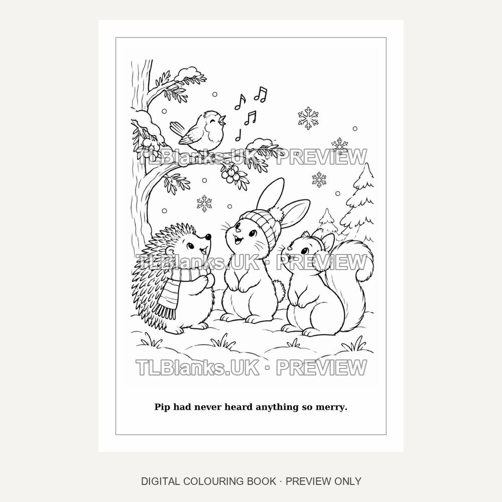 The Hedgehog Who Woke Up for Christmas - watermarked sample page 2 preview