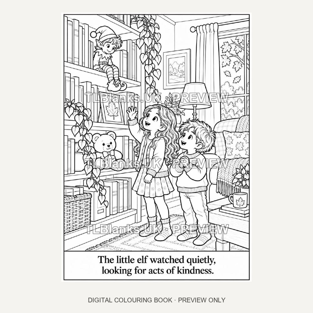 The little Elf and the Magic Letterbox - watermarked sample page 1 preview