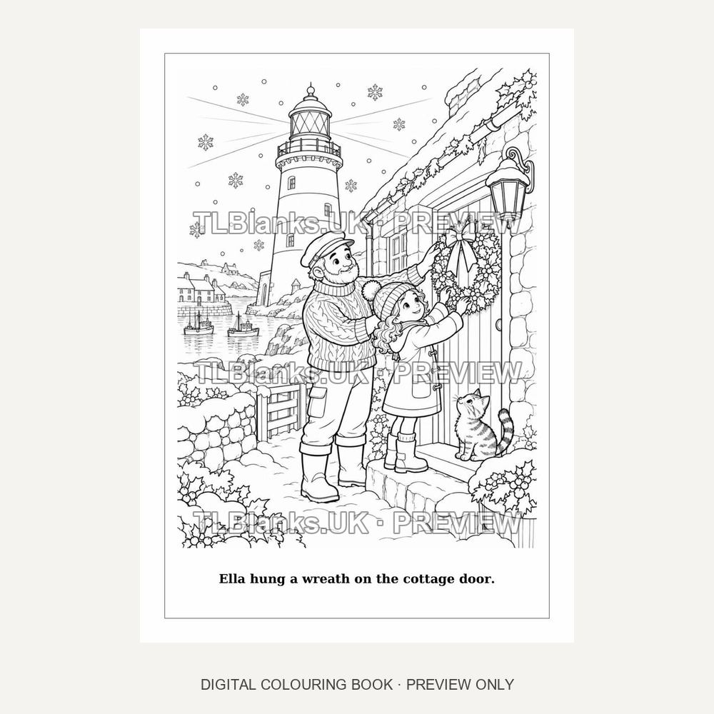 The Little Lighthouse Christmas - watermarked sample page 1 preview