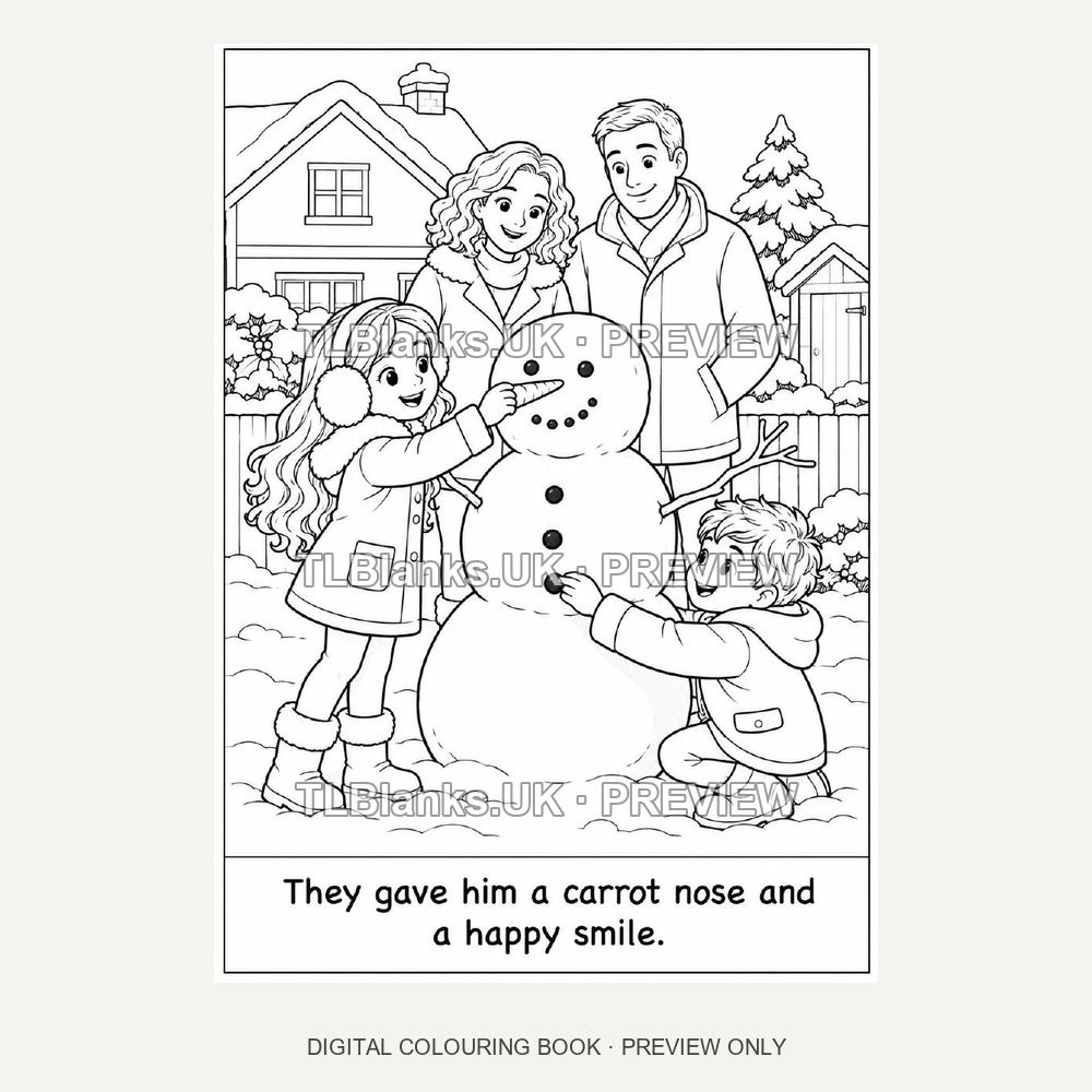 The Snowmans Christmas Wish - watermarked sample page 1 preview