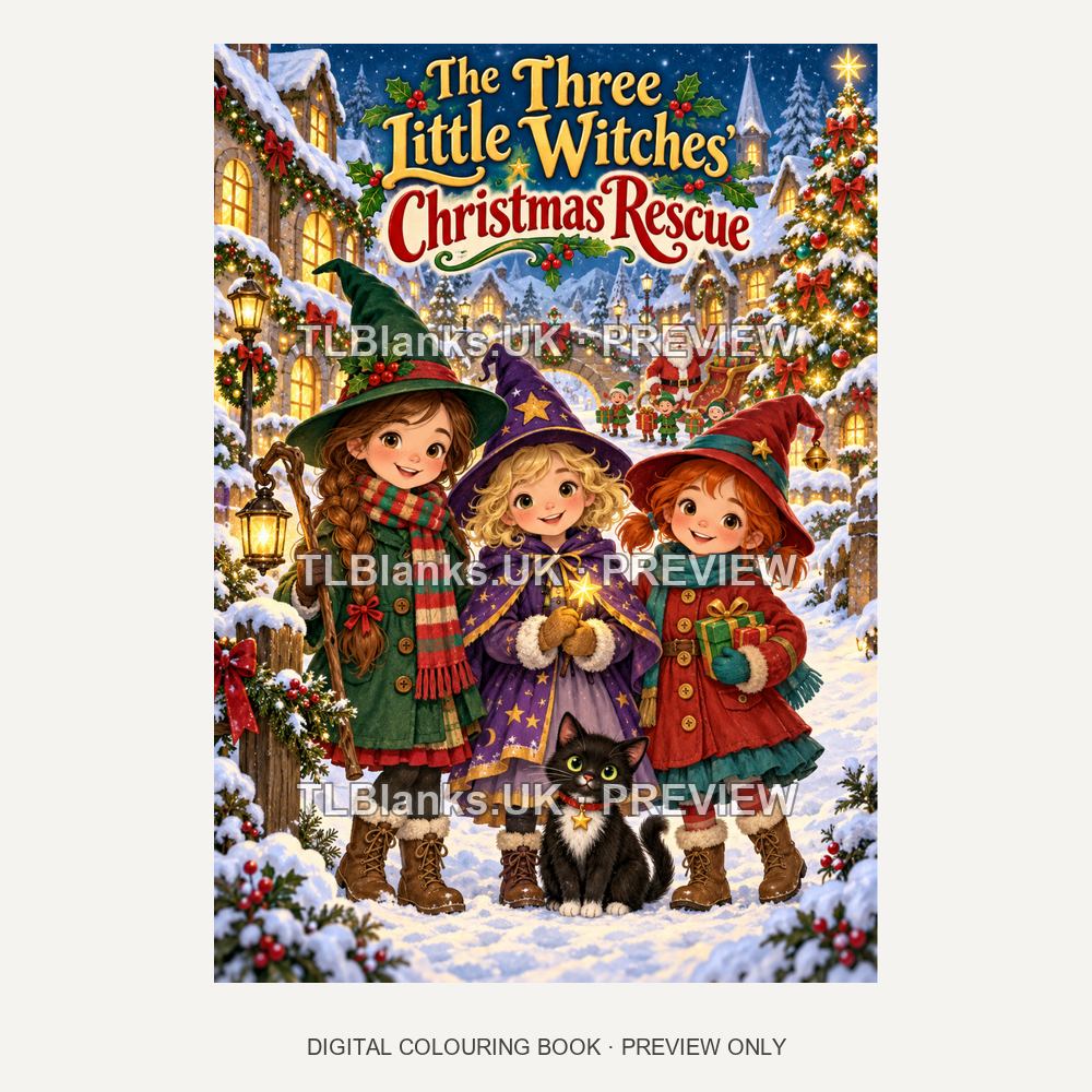 The Three Little Witches Christmas Rescue - watermarked cover preview