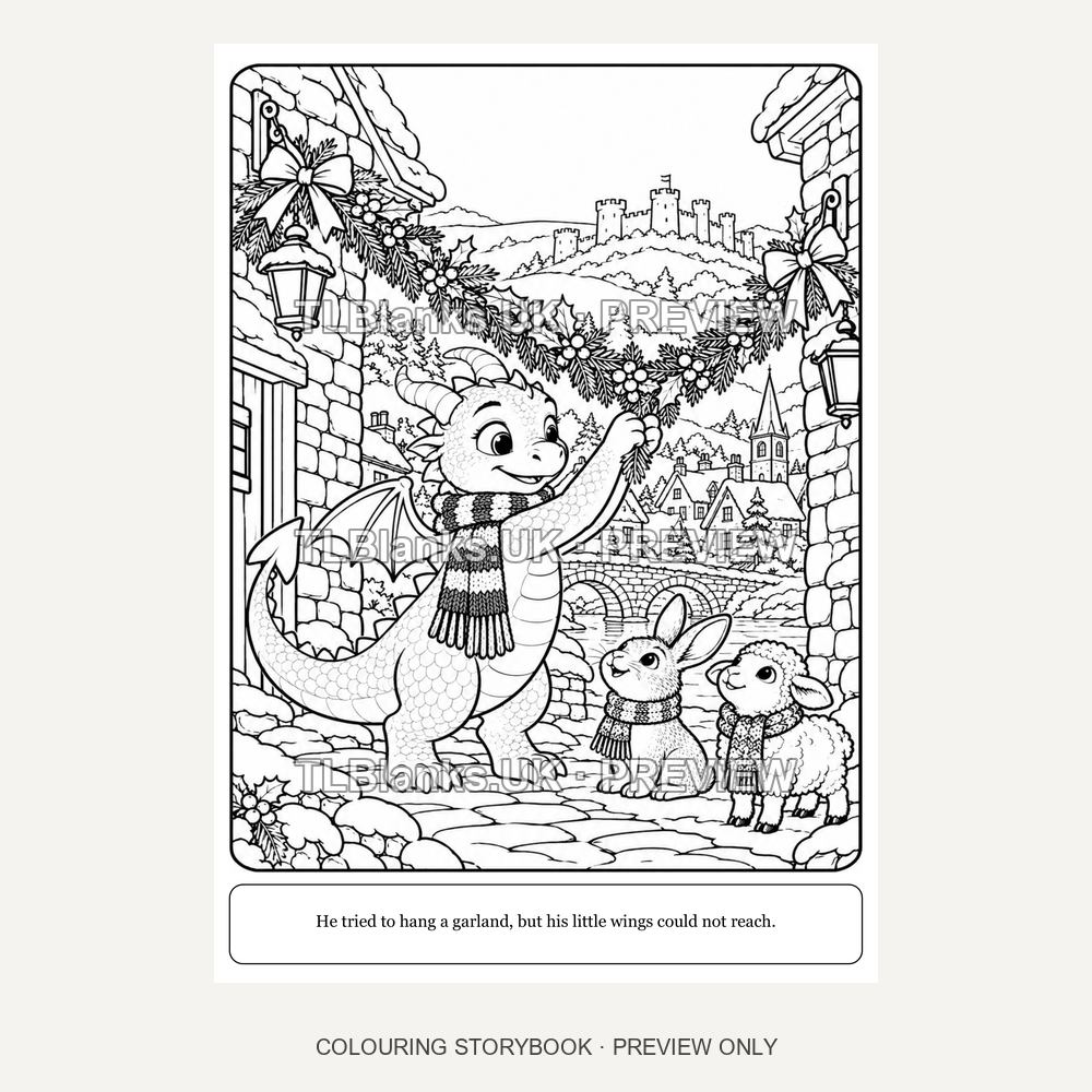 The Little Dragon's Christmas Light — sample page preview