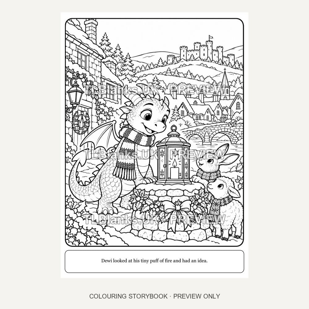 The Little Dragon's Christmas Light — sample page preview