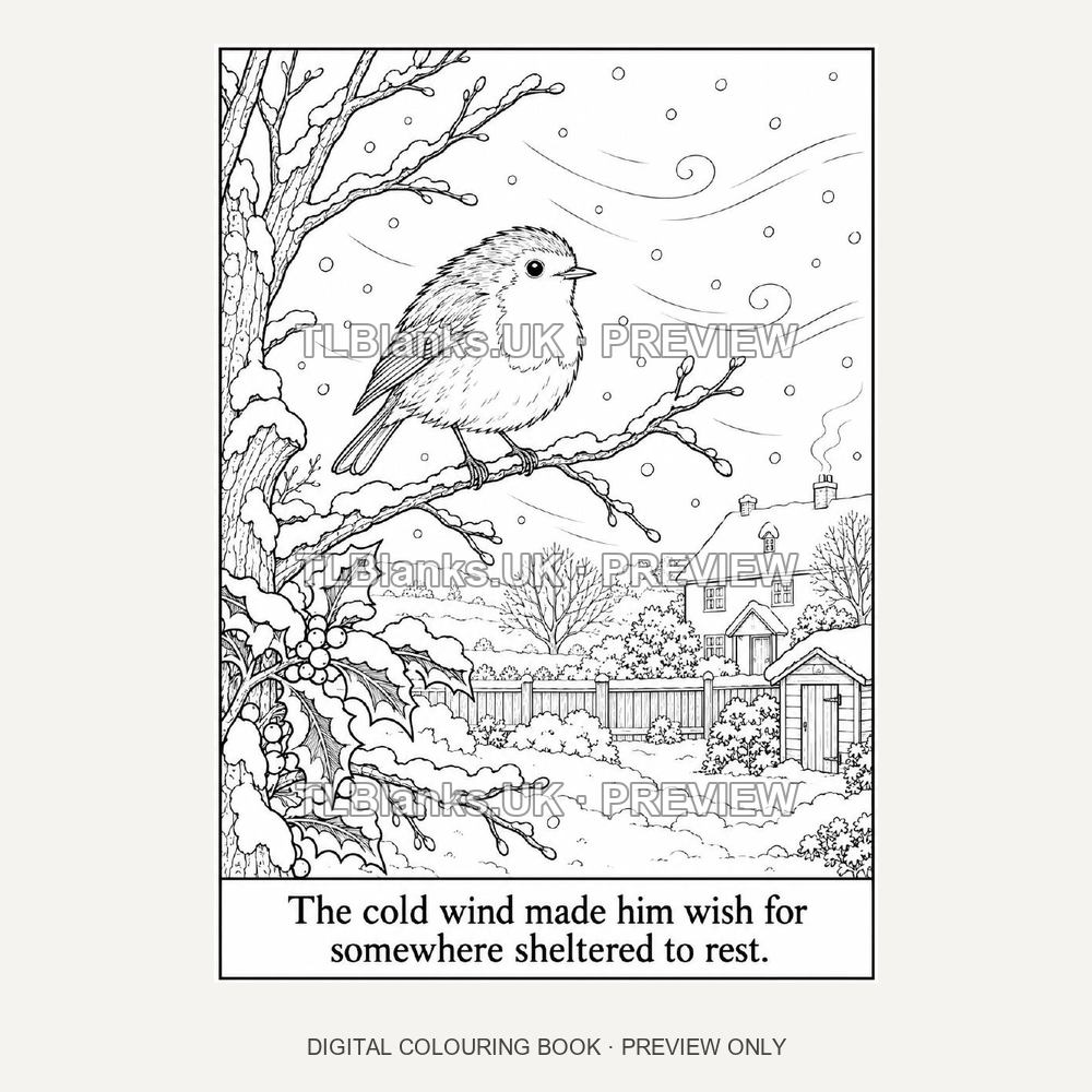 Little Robins Christmas - watermarked sample page 1 preview