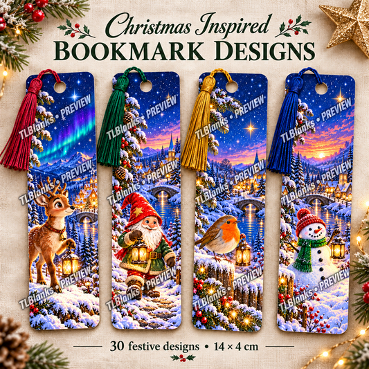Christmas bookmark collection presentation - protected preview