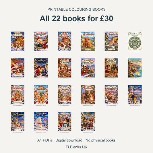 All 22 printable colouring books bundle