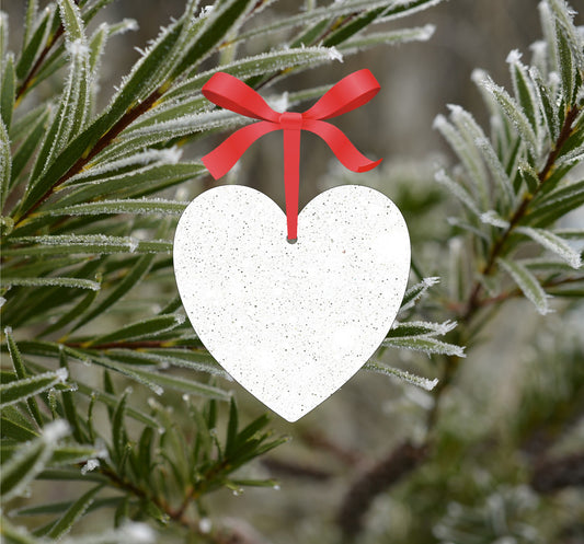 Heart Shaped Sublimation Christmas Bauble