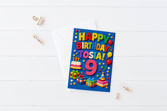LEGO Style Alphabet & Numbers Birthday Clipart Set Digital Designs
