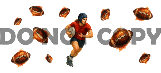 Rugby Player UV-DTF Sticker Wrap