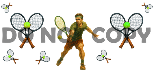 Tennis Player UV-DTF Sticker Wrap